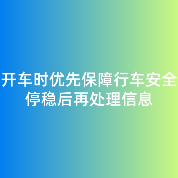 鈀碳回收,開車時優(yōu)先保障行車安全，停穩(wěn)后再處理信息